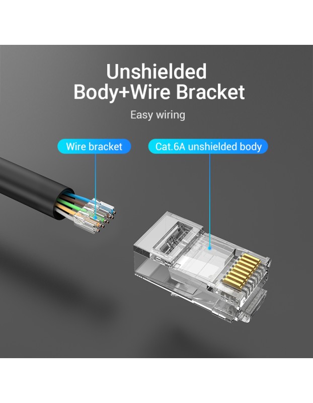 Vention NETWORK Connectors CAT6A UTP Modular Plug IDGR0-50 (50 Pack)