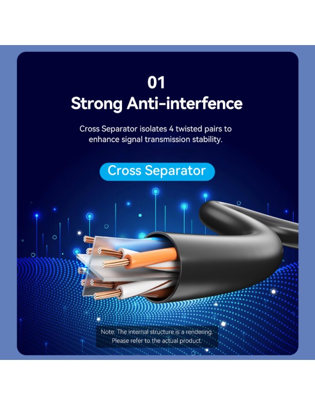 Vention NETWORK Cable CAT6 UTP 50.0m Black IBRBX Vention NETWORK Cable CAT6 UTP 50.0m Black IBRBX