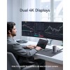 Baseus 12-in-1 USB Hub 2xUSB-C & 4xUSB-A 2 x 4K HDMI Gb Lan SD PD100W