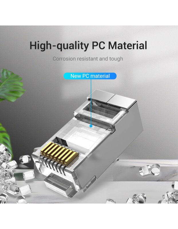 Vention NETWORK Connectors CAT6A FTP Modular Plug IDFR0-50 (50-Pack)