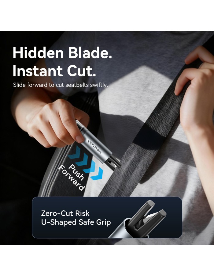 Vention Safety 2-in-1 Car Emergency Tool Glass Breaker + Seatbelt Cutter KRUH0 Vention Safety 2-in-1 Car Emergency Tool Glass Breaker + Seatbelt Cutter KRUH0