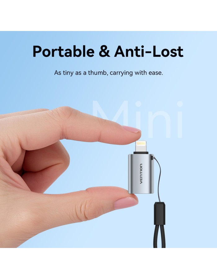 Vention Adaptor USB-A Female to Lightning Male OTG CUCH0
