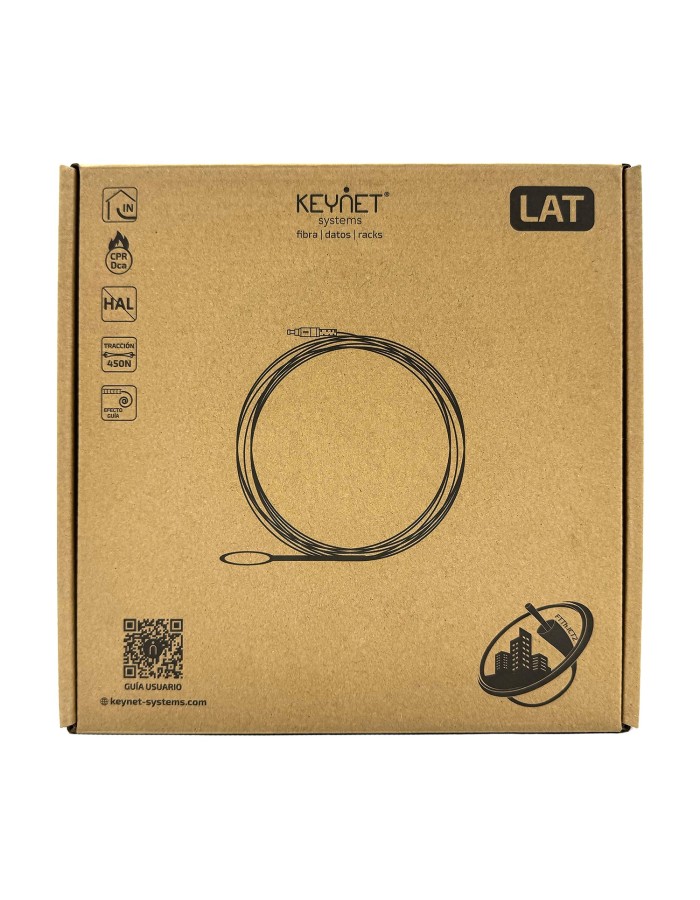 KEYNET Patch Cord Flat EasyPull SafeTrack LC/APC-LC/APC 10.0m