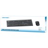 Vention Keyboard and Mouse Combo Wireless Silent Slim Full Size KTZB0-EN