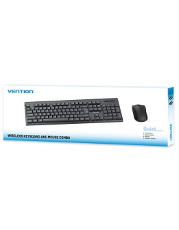 Vention Keyboard and Mouse Combo Wireless Silent Slim Full Size KTZB0-EN