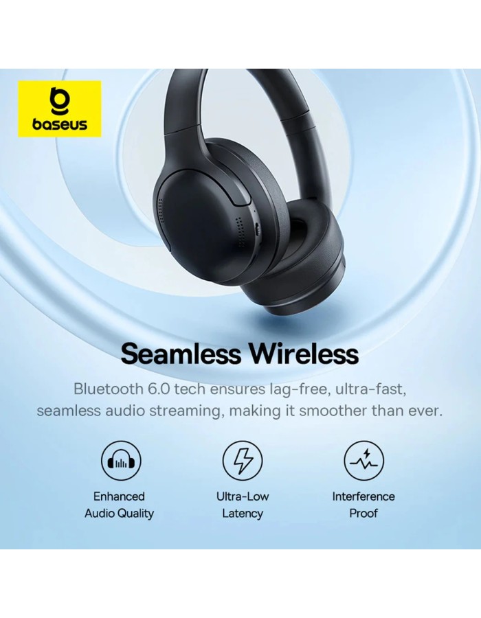 Baseus Headphones Over Ear Bass BH1 Lite Black