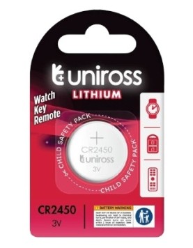 Uniross Lithium-Button Cell CR2450 Battery (1pc)