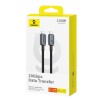 Baseus Crystal Shine USB 3.2 Full-Featured Fast-Charging Data Cable USB-C to USB-C 100W 1.5m 20Gb Cluster Black Baseus Crystal Shine USB 3.2 Full-Featured Fast-Charging Data Cable USB-C to USB-C 100W 1.5m 20Gb Cluster Black