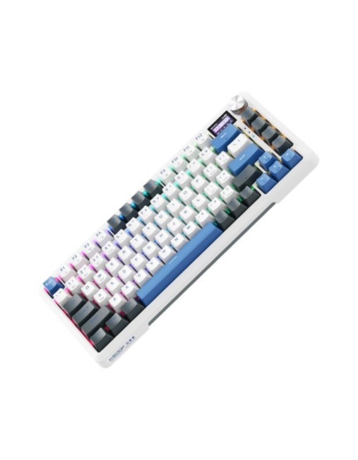 Machenike Wireless Gaming Keyboard ,Wired,Bluetooth,2.4G, Linear Silver Switches,4000 mAh battery, K500F-B81