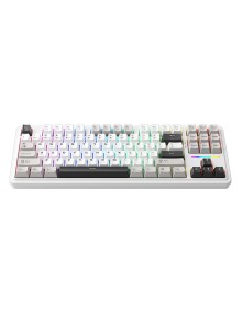 Machenike Wireless Gaming Keyboard ,Wired,Bluetooth,2.4G, Linear Silver Switches,4000 mAh battery, KG87