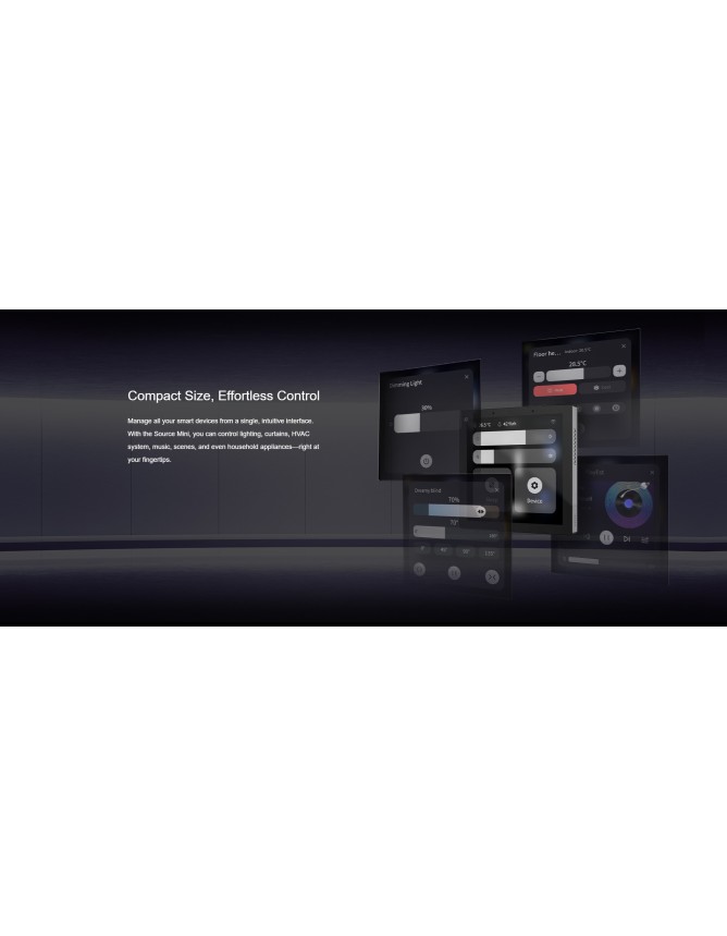 HDL Panel SOURCE Mini Panel 4" Touch Screen Black HDL Panel SOURCE Mini Panel 4" Touch Screen Black