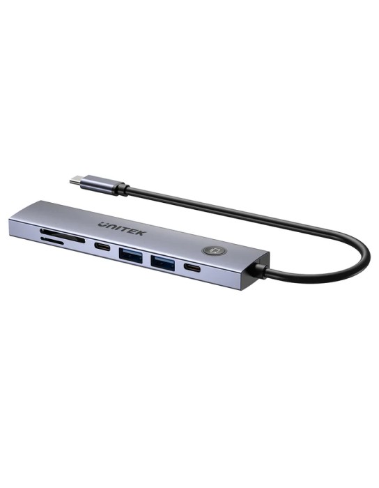 Unitek USB-C Hub 2xUSB-A/USB-C/HDMI/SD/PD100W with ON/OFF Screen Switch H1124A Unitek USB-C Hub 2xUSB-A/USB-C/HDMI/SD/PD100W with ON/OFF Screen Switch H1124A