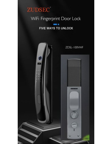 Zudsec Standalone Door Lock Metal With Fingerprint and Key-WiFi