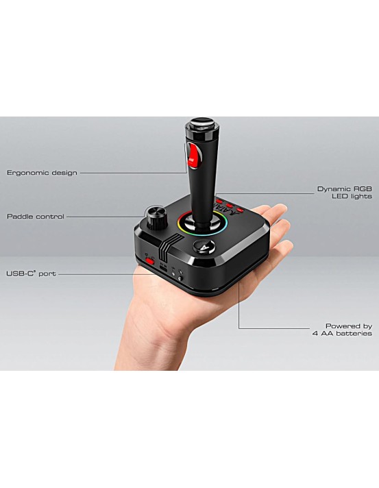 My Arcade GAMESTATION PRO ATARI, Wireless Joysticks, RGB LED Lights, With 200+ Games