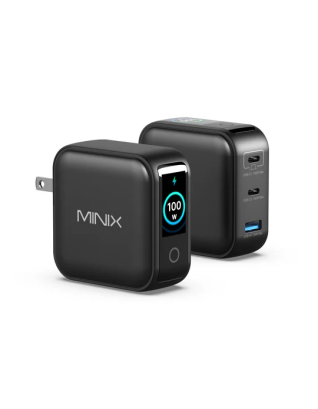 MINIX GaN Wall Charger 100W 2x USB-C/1xUSB-A with LED NEO P3 PRO MINIX GaN Wall Charger 100W 2x USB-C/1xUSB-A with LED NEO P3 PRO