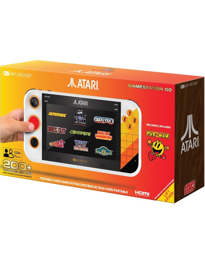 My Arcade GAMESTATION GO ATARI, Wifi, Rechargeable Battery, Over 200+ Preloaded Retro Video Games