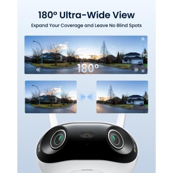 Reolink WIFI Outdoor Camera Panoramic Ultra-Wide View 4K Elite