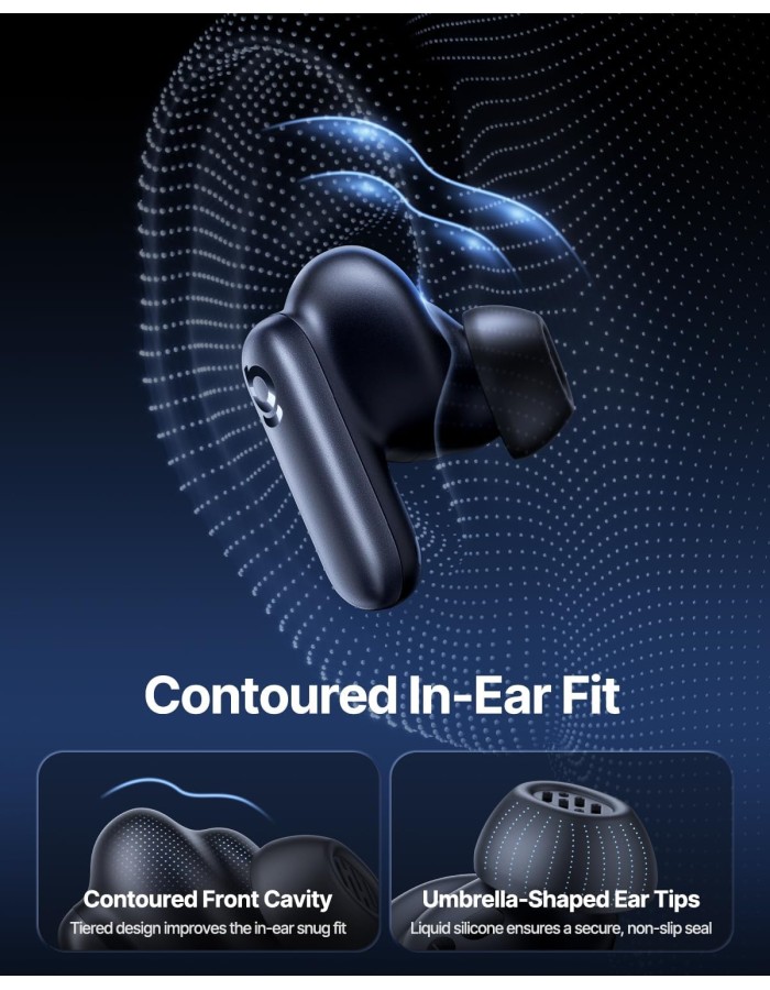 Baseus Headphones In Ear TWS, ANC, Dolby Audio, 45H Playtime, Inspire XP1 By BOSE Black