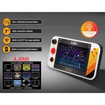My Arcade GAMESTATION GO ATARI, Wifi, Rechargeable Battery, Over 200+ Preloaded Retro Video Games My Arcade GAMESTATION GO ATARI, Wifi, Rechargeable Battery, Over 200+ Preloaded Retro Video Games
