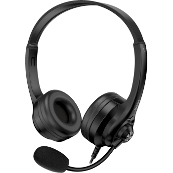 Genius PC Headset USB-A+C InLine Control & Ultra Soft Foam Cushions HS-235U AI (A+C)