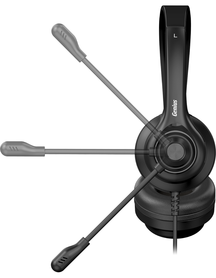 Genius PC Headset USB-A+C InLine Control & Ultra Soft Foam Cushions HS-235U AI (A+C)