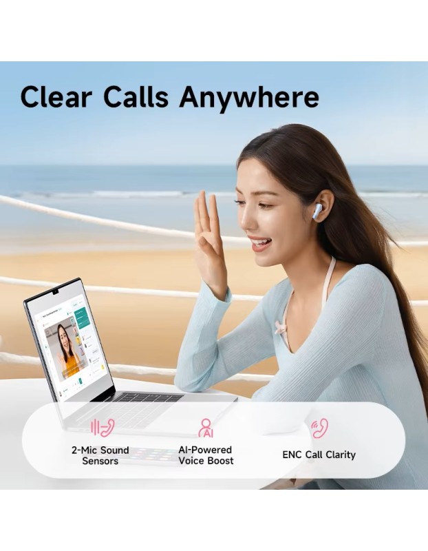 Baseus Headphones In Ear TWS BS2 Lite, SuperBass 2.0, Bluetooth 6.0, IP55, White Baseus Headphones In Ear TWS BS2 Lite, SuperBass 2.0, Bluetooth 6.0, IP55, White