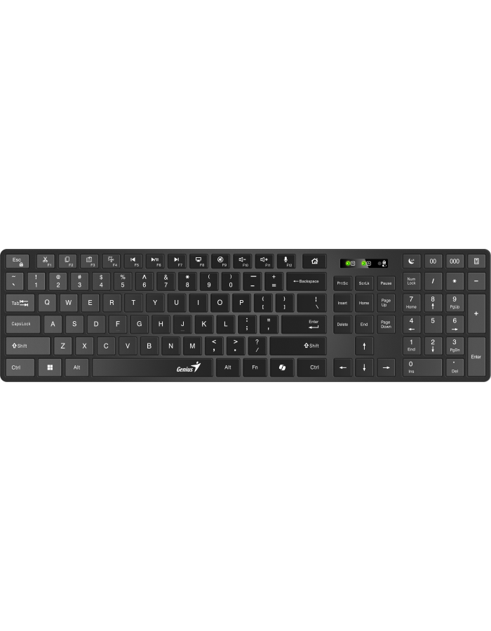 Genius Keyboard Wireless & BT AI Hot Keys SlimStar 7250BT Black English Genius Keyboard Wireless & BT AI Hot Keys SlimStar 7250BT Black English