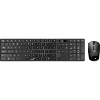 Genius Keyboard-Mouse Set Wireless+BT SlimStar 8250 Black English