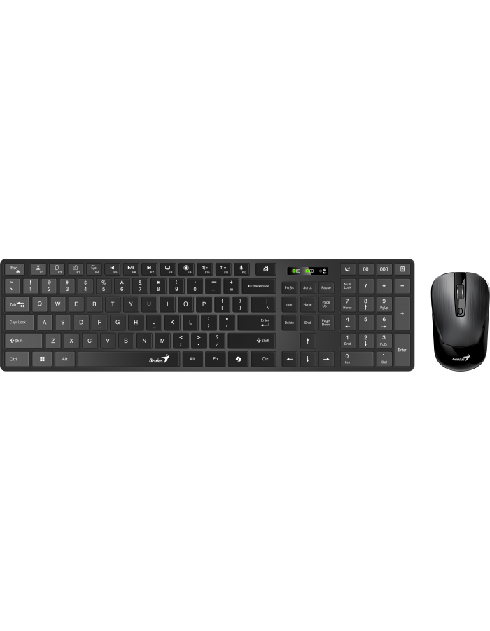 Genius Keyboard-Mouse Set Wireless+BT SlimStar 8250 Black English Genius Keyboard-Mouse Set Wireless+BT SlimStar 8250 Black English