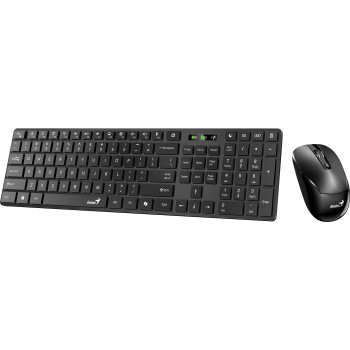 Genius Keyboard-Mouse Set Wireless+BT SlimStar 8250 Black English