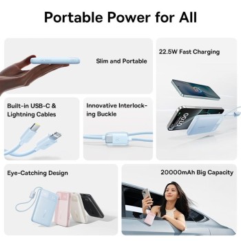 Baseus Powerbank 22.5W 20000mAh + Display EnerFill FC11  Black