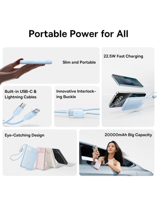 Baseus Powerbank 22.5W 20000mAh + Display EnerFill FC11 Black Baseus Powerbank 22.5W 20000mAh + Display EnerFill FC11 Black
