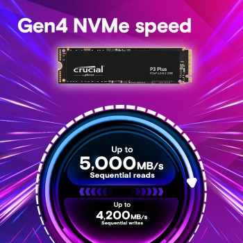 Crucial SSD M.2 NVMe PCIe 4.0 x 4 P3 Plus 2TB Crucial SSD M.2 NVMe PCIe 4.0 x 4 P3 Plus 2TB