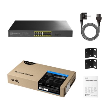 Cudy Switch PoE Gigabit Cloud Easy-Managed 16PoE with 2 SFP 200W GS1016EPS2 Cudy Switch PoE Gigabit Cloud Easy-Managed 16PoE with 2 SFP 200W GS1016EPS2