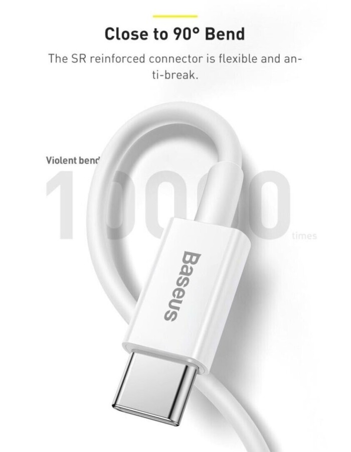 Baseus Cable Lightning to USB-C Superior Series 1.5m White Baseus Cable Lightning to USB-C Superior Series 1.5m White