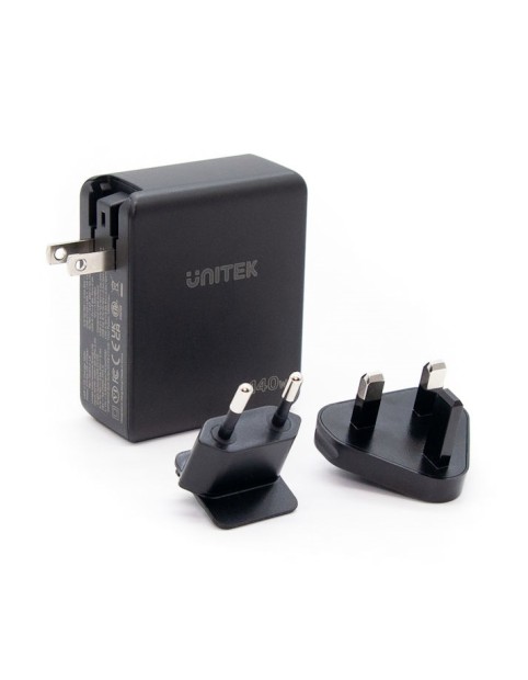 Unitek P1115A 140W GaN Charger 2xUSB-C 1xUSB-A Max 140W Charging Power Unitek P1115A 140W GaN Charger 2xUSB-C 1xUSB-A Max 140W Charging Power