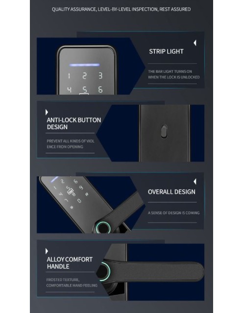 Zudsec Standalone Door Lock Metal With Fingerprint-WiFi