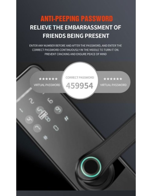 Zudsec Standalone Door Lock Metal With Fingerprint-WiFi