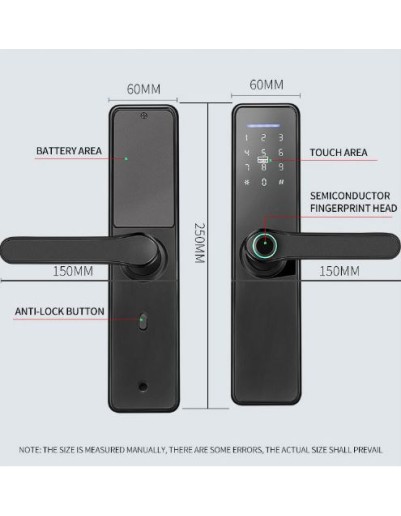 Zudsec Standalone Door Lock Metal With Fingerprint-WiFi