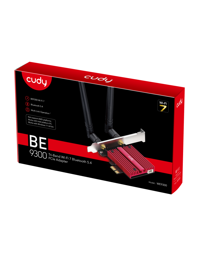 Cudy PCIe Adapter BE3900 Tri-Band Wi-Fi 7 Bluetooth 5.4 WE9300 Cudy PCIe Adapter BE3900 Tri-Band Wi-Fi 7 Bluetooth 5.4 WE9300