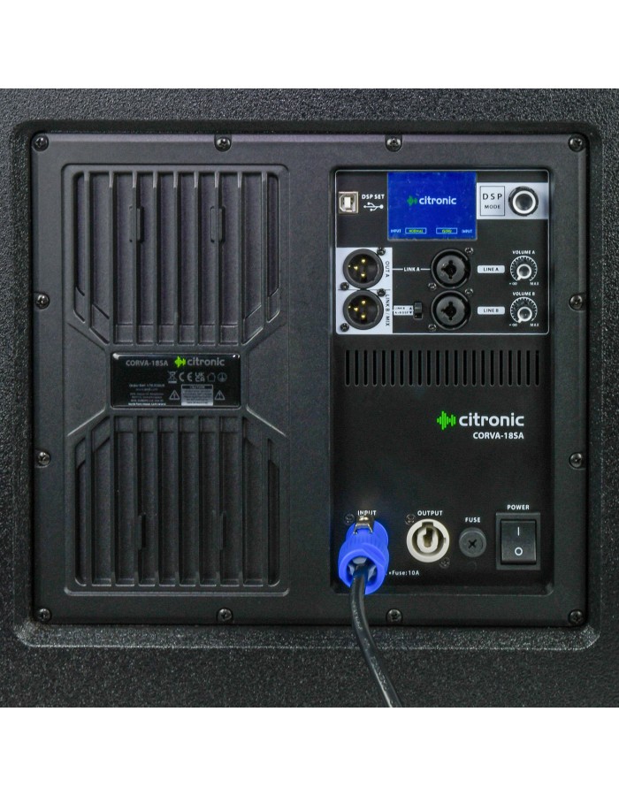 Citronic CORVA-18SA 18'' Active Subwoofer 4000W with DSP 178.928UK
