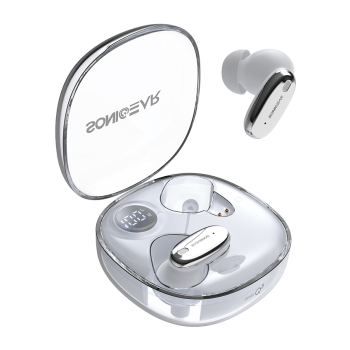 SonicGear Earphones Bluetooth ANC+Display EarPump Jewel Q3 White