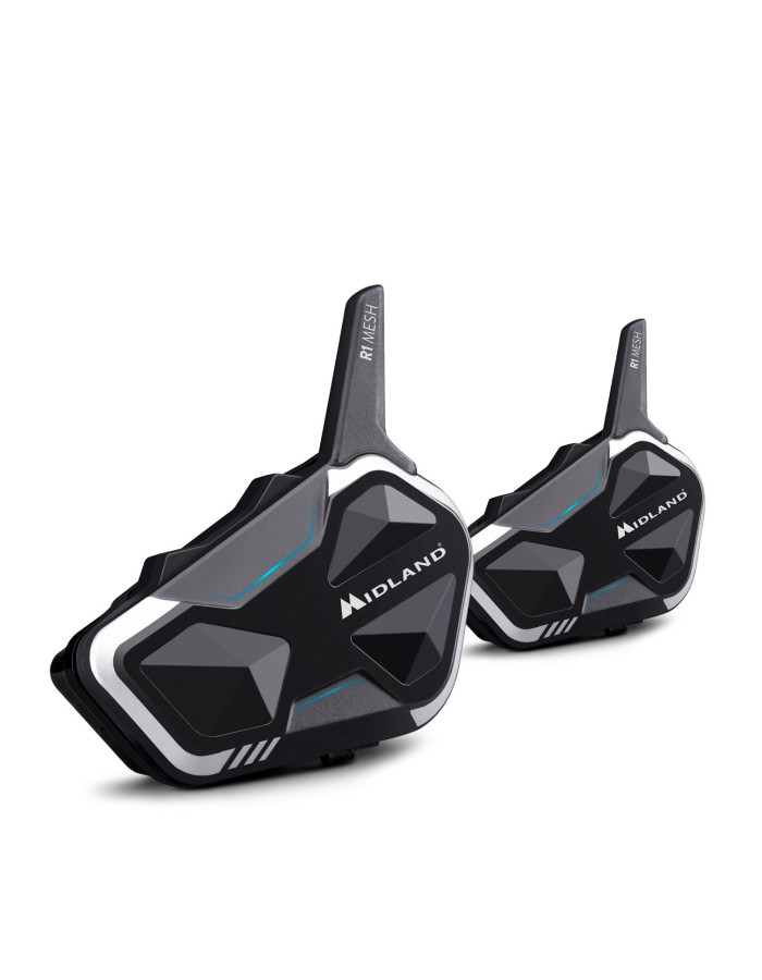 Midland Moto Intercom R1 Mesh Hybrid BT & Mesh Helmet Headset (twin)