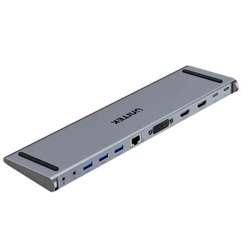 Unitek USB-C Hub Docking Station 11in1 USB3.0 2xHDMI/1xDVI/Gb Lan/Audio/PD100W D1147A
