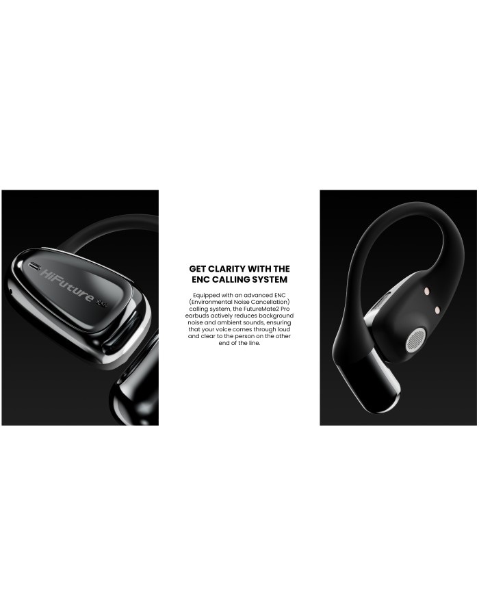 HiFuture Headphones Open Ear FutureMate 2 PRO Black