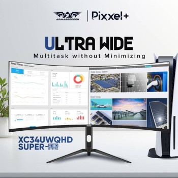 Armaggeddon Gaming Monitor 34'' Curved 1800R 3.5K 180Hz 1ms XC34UWQHD Super 180 Black Armaggeddon Gaming Monitor 34'' Curved 1800R 3.5K 180Hz 1ms XC34UWQHD Super 180 Black