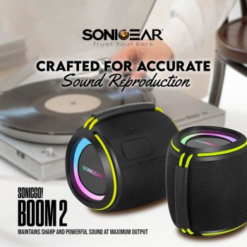 SonicGear Portable Speaker TWS BT/USB/FM/RGB IPX5 10W SONICGO! BOOM 2 SonicGear Portable Speaker TWS BT/USB/FM/RGB IPX5 10W SONICGO! BOOM 2