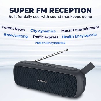 SonicGear Portable Speaker BT/FM/USB/SD P8000 Super Graphite SonicGear Portable Speaker BT/FM/USB/SD P8000 Super Graphite