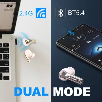SonicGear Earphones Bluetooth & USB-C Dongle for PC EarPump XP2 Platinum