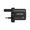 Unitek Charge Wall GaN 20W USBCx1 & USBAx1 UK P1128 Black